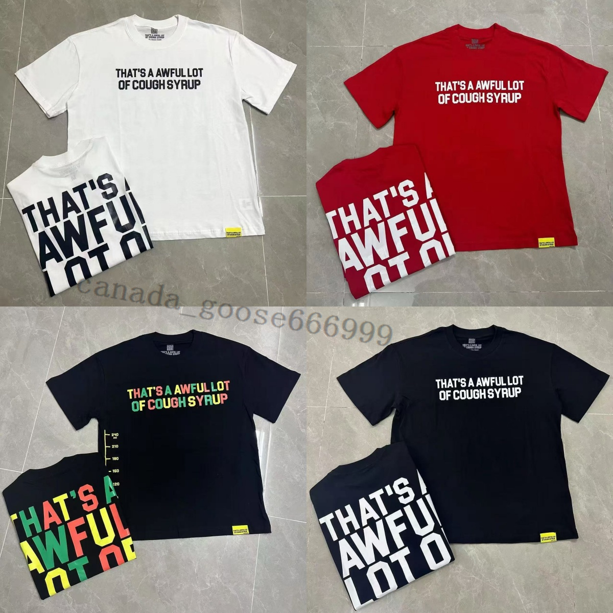 Awful Lot of Caugh Syrup T-shirt Premium Crafted Designer T-shirt with Bold Logo Mens Printed Accents, Paired with Custom Designed Brushed T-shirt