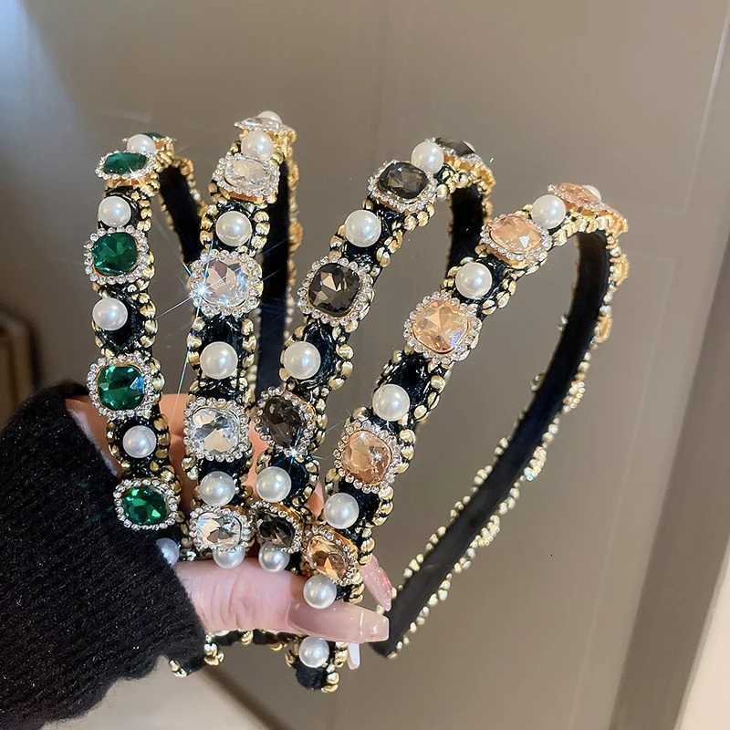 Luxury Shiny Fl Rhinestone bands Imitation Pearl Haiands Heaear For Wen Party Wedding Hair Accories Jewelry Y251213