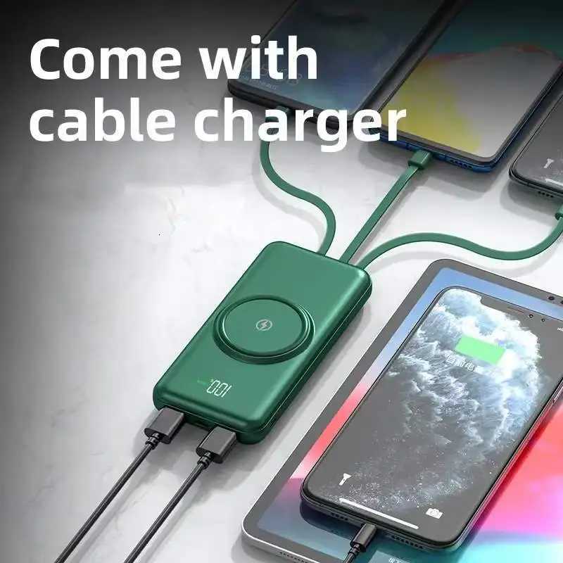 200000mAh Power Bank Wireless Charging Power Bank Portable Mobile Power Digital Display 4 Wire For iPhone H251213