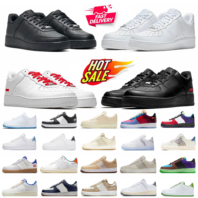 Casual Shoes 07 1s designer running shoes for men women triple white black wheat high low co style flax wheat mens trainers outdoor sports sneakers 36-45