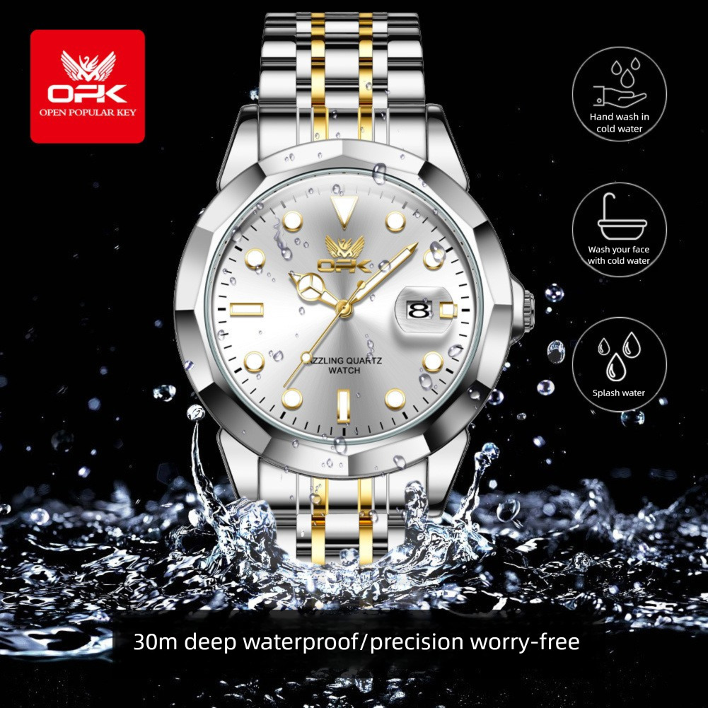 OPK Designer Men's Watch New Free Shipping Wholesale, Fashionable And Simple Outdoor Sports Calendar Waterproof Luminous Men's Watch