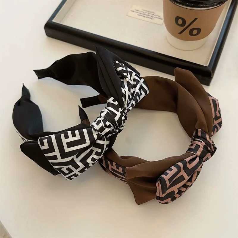 Double Layer Bow Knot Letter Print Haiand Wen Fashion Hair Accories Boho Style band for Daily Party Beach Wedding Y251213