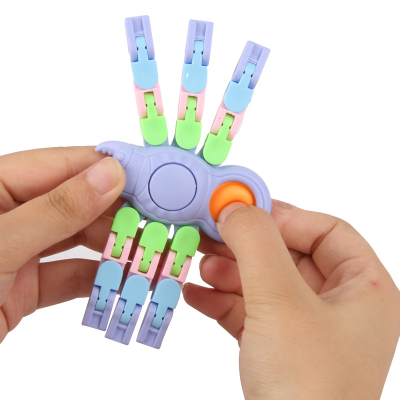 Cross-Border Stress Relief Versatile Spider Gyroscope Bubble Fun Children's Educational DIY Jointed Scorpion Chain Wholesale