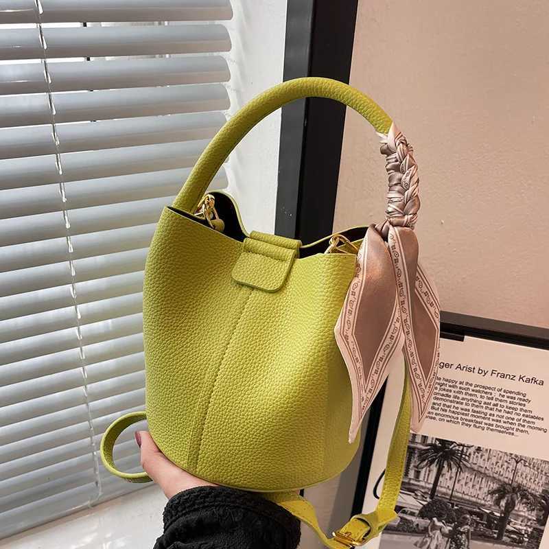 Fashion High-Grade Textured Mini Bucket Bags Fashion Soft Leather Hasp Crossbody Bag Lady Daily Commuter Handbags PU LeatherT251213