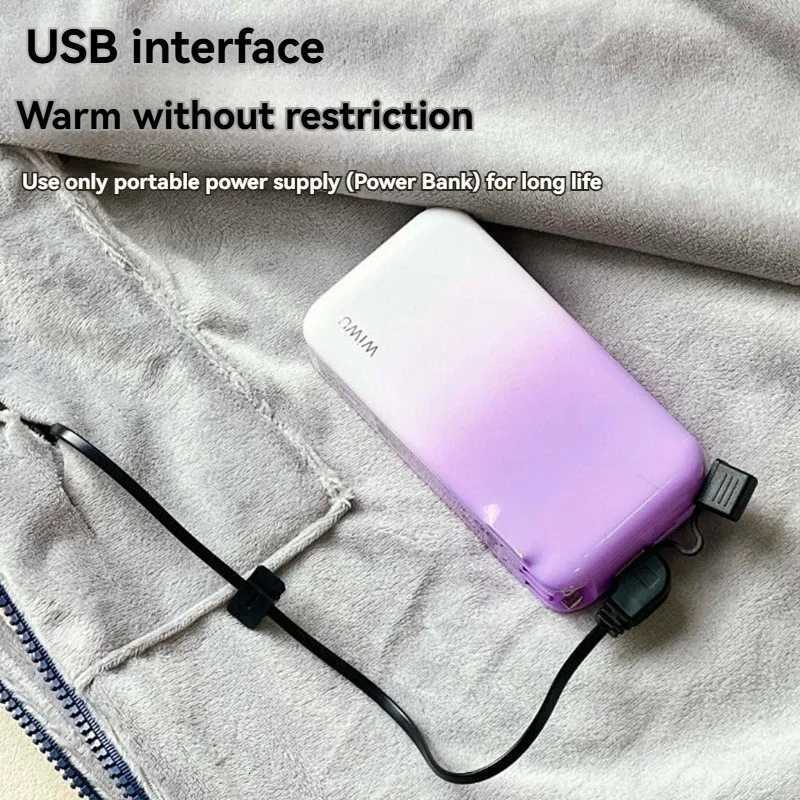 Wearable USB Heating Blanket Skin-friendly Zip Design Multi-temp Knee Wrap Shawl Home/Office Use Warm Comfy Y251212