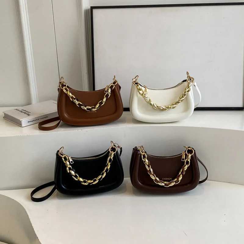 Fashion Chain Handbags Womens Crossbody Bags Solid PU Leather Shoulder Bag For Daily UsedT251213