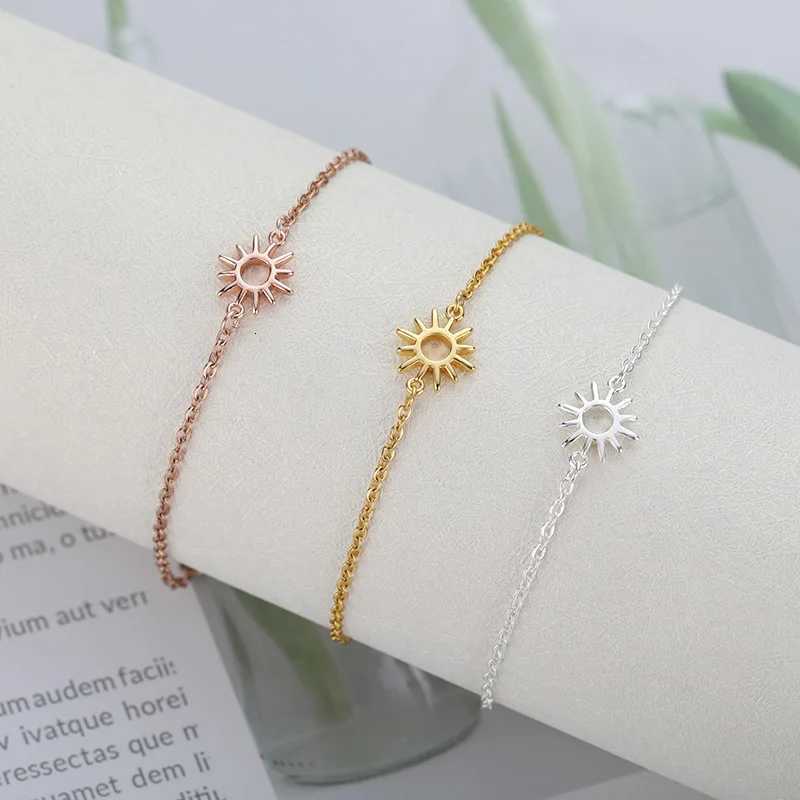 ICFTZWE Sun Hollow s For Women Stainless Steel Hand Chain Vintage Sunflower Anklet Boho Foot Jewelry Accessories M251213