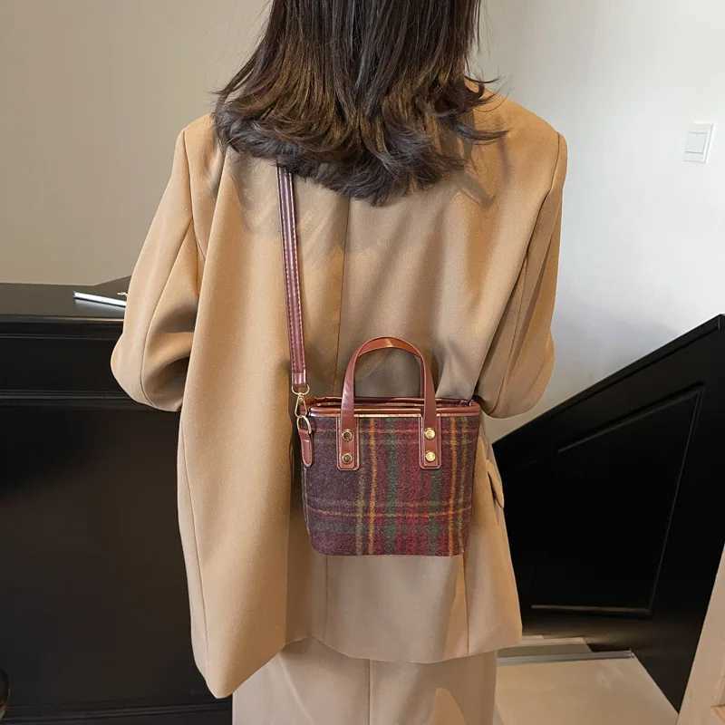 Womens handbag tweed bag women all kinds crossbody bag fashion handbag bucket bag single room bag womenT251213