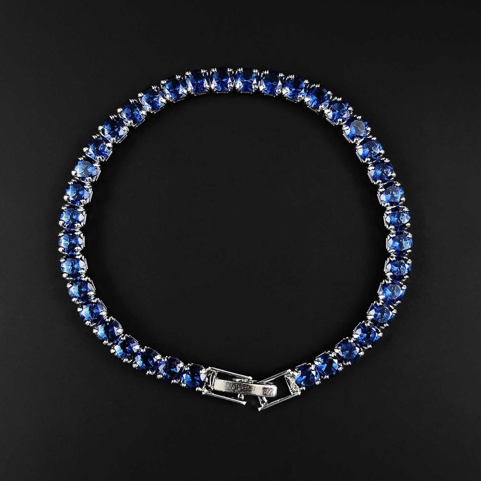 2024 New Arrival Luxury Round blue color on hand Bangle For Women Anniversary Gift Jewelry Bulk Sell S5787 M251213