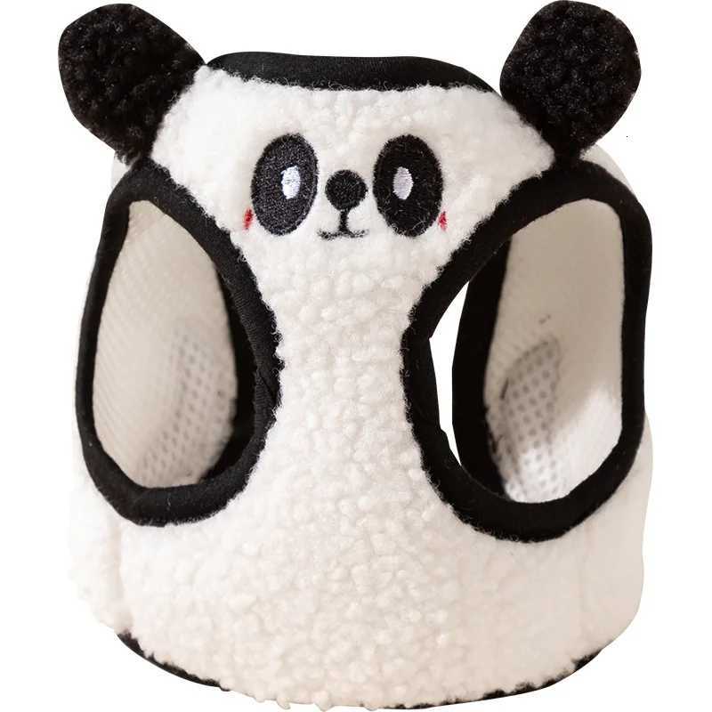 Puppy Cute Animal Plush Panda Dog Harness and leash Collar Set and Medium-sized Dog Teddy Outdoor Vest-Style Harness Dog Leash M251213
