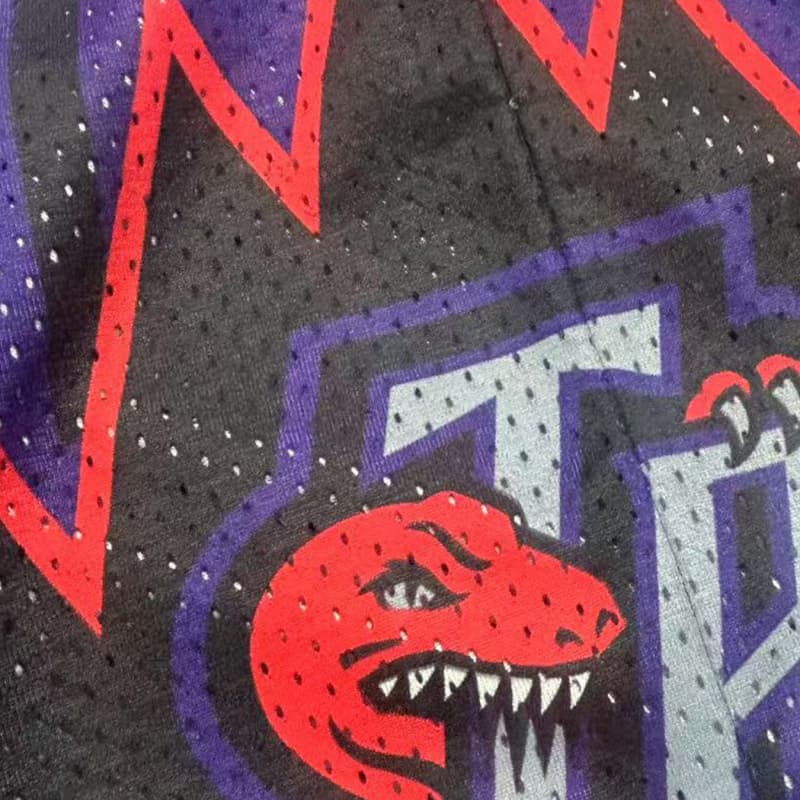 Men's Purple 15 Cool Retro Embroidered Basketball Shorts, Fashionable Letter Pattern Design, Street Hip Hop Sports Zipper Casual Pants