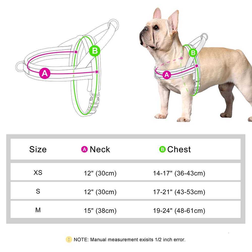 Soft Padded Nylon Dog Harness No Pull Dog Harnesses Vest Adjustable Pet Puppy Pug Harness Durable Vest For Small Medium Dogs M251213