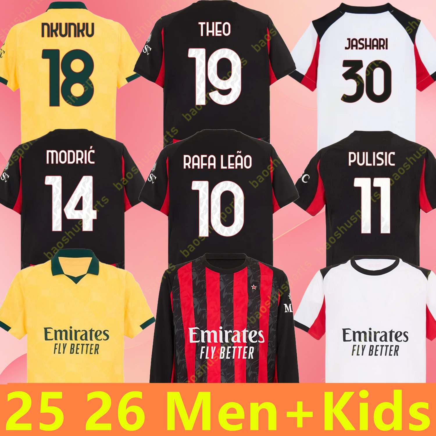 2025 2026 IBRAHIMOVIC MODRIC GIROUD Soccer Jerseys 25 26 PULISIC THEO NKUNKU REIJNDERS Shirt ROMAGNOLI RAFA LEAO S.CASTILLEJO JASHARI LOFTUS-CHEEK Football uniform