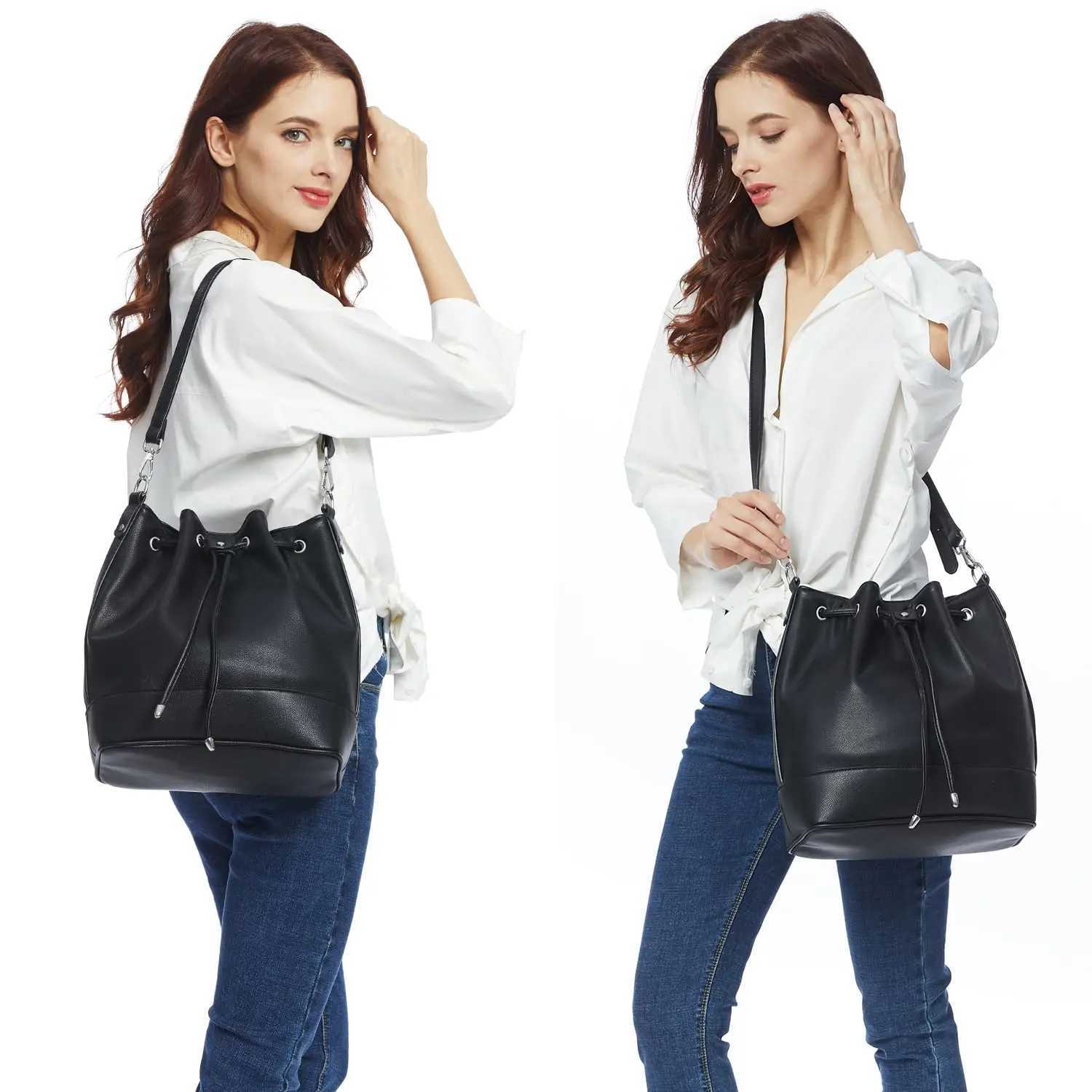Elegant Womans Bucket Crossbody Bag Fashionable Shoulder Handbag for Casual Daily UseT251213
