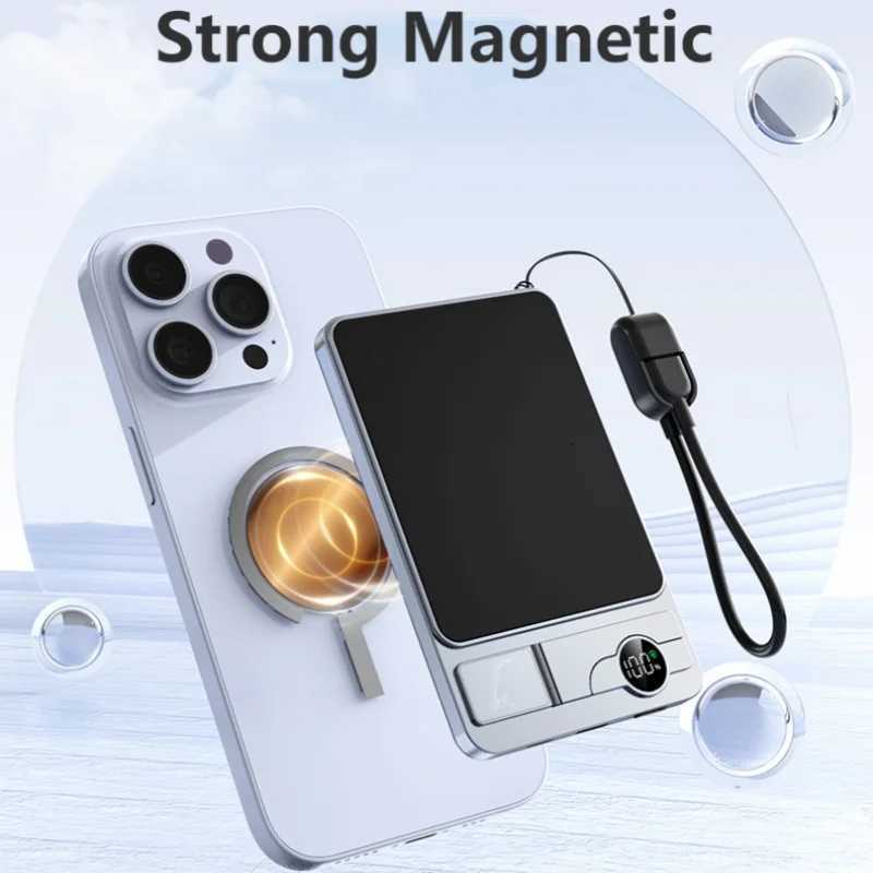 15W Magnetic Wireless Power Bank 225W Fast Charging for iwatch 9 Portable Charger for iPhone Powerbank 10000mAh H251213