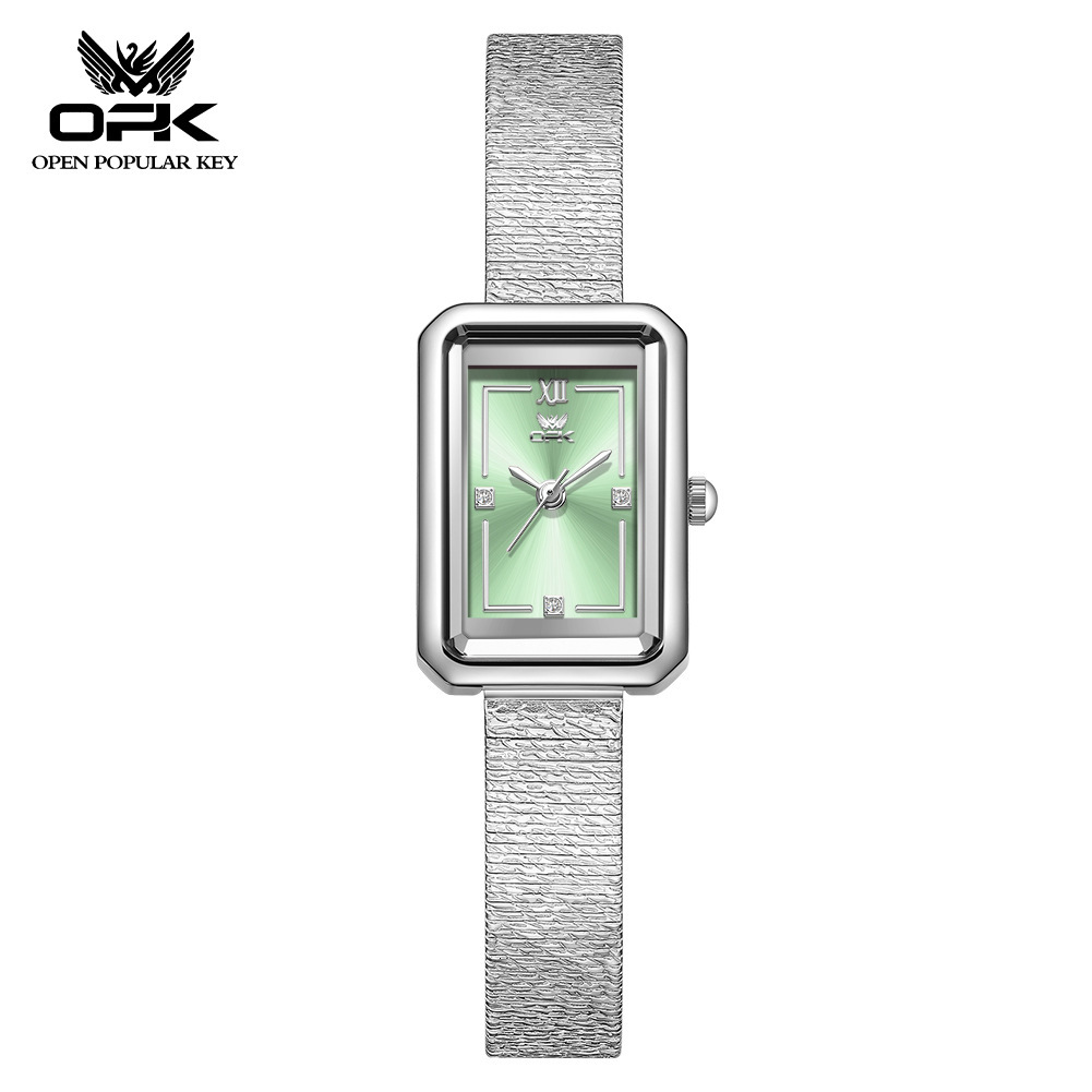 OPK Designer Women's Watch: A New Fashionable Small Square, Compact, Exquisite, Multi-functional, High-end Feel, Waterproof Quartz Watch For Wome