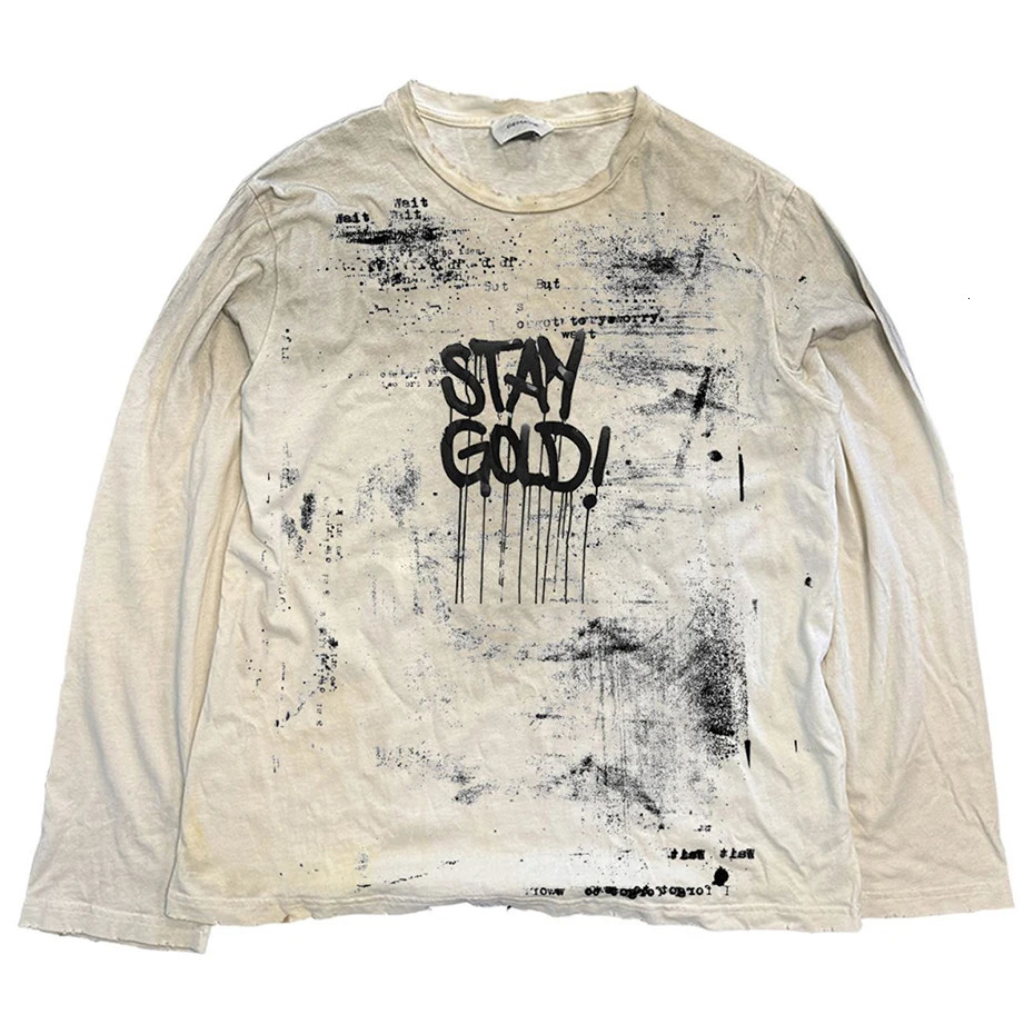 Vintage Oversized T-shirts Lightning Graphic Long Sleeve T Shirts Harajuku Loose Casual Tee Tops Unisex Retro Tshirts 251211