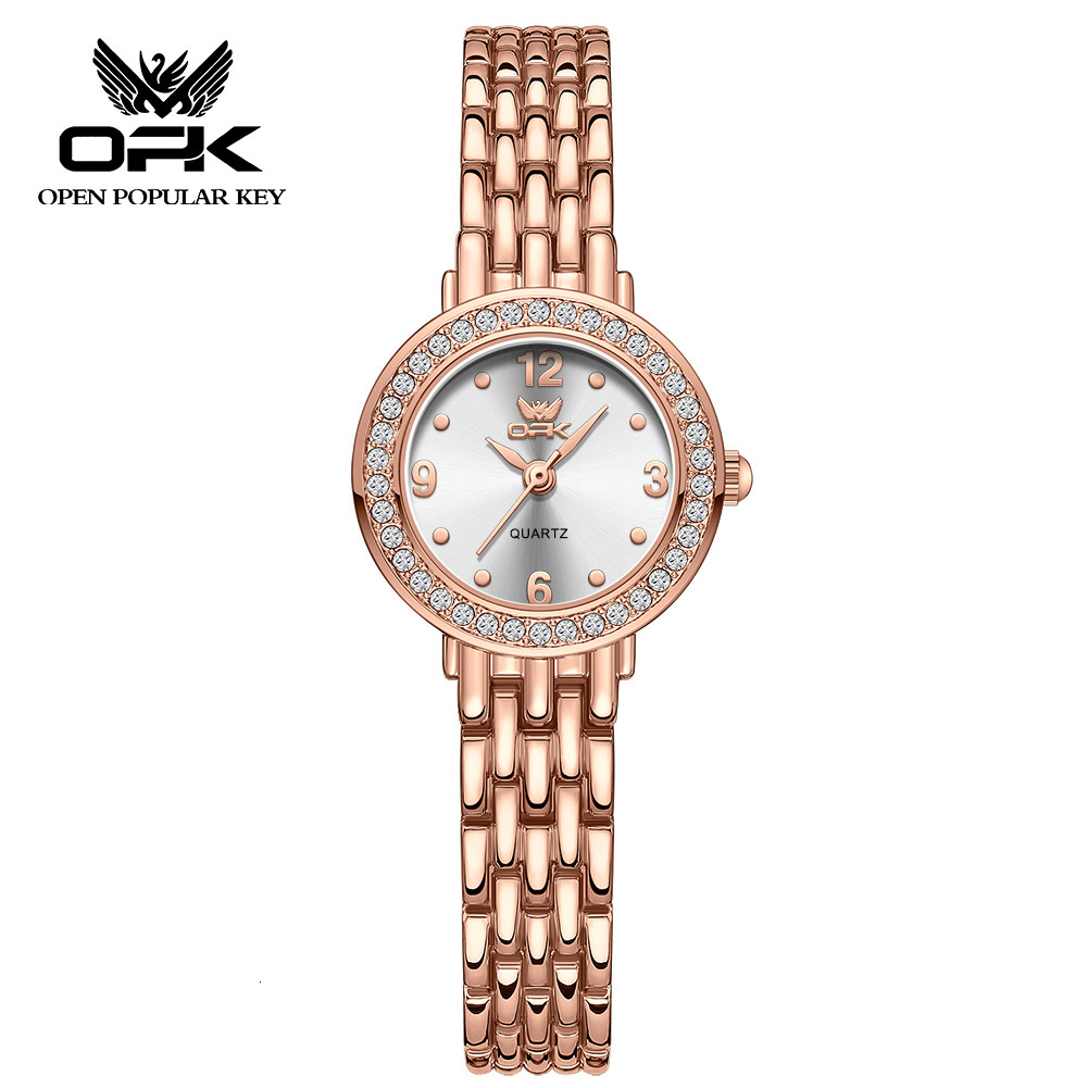 OPK Designer Women's Watch Waterproof Outdoor Sports Luxury Free Shipping Wholesale Fashionable Small Green Diamond-encrusted Quartz Women's