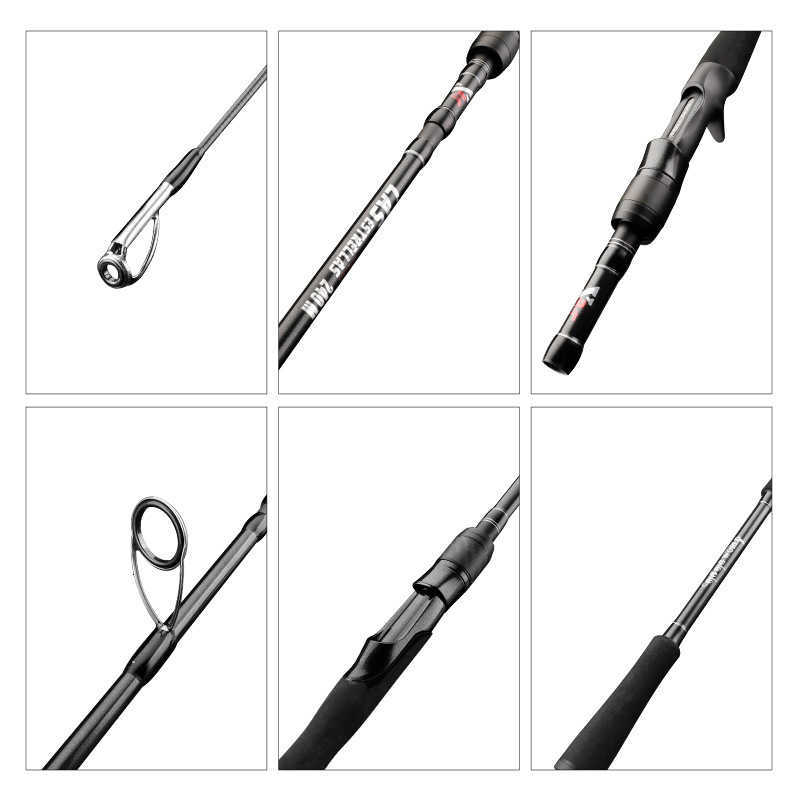 Cross-border near-point boat fishing and sea fishing multi-section lure rod M type gun handle straight handle 1.98meters 4/5 section long-range fishin
