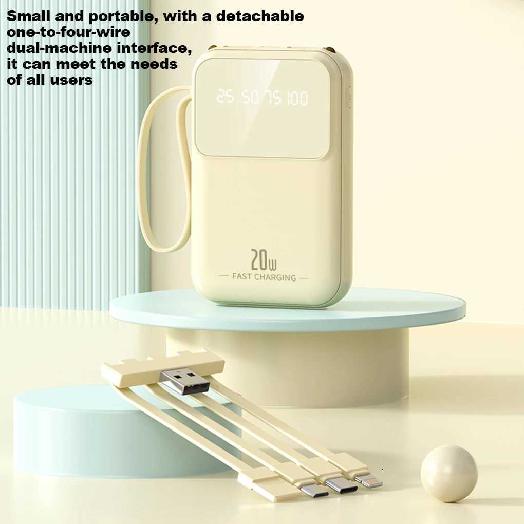 5000mAh Llarge Capacity Portable Power Bank New Built In Power Bank er Fast Charging Power Bank Hot With Small And Portable H251213