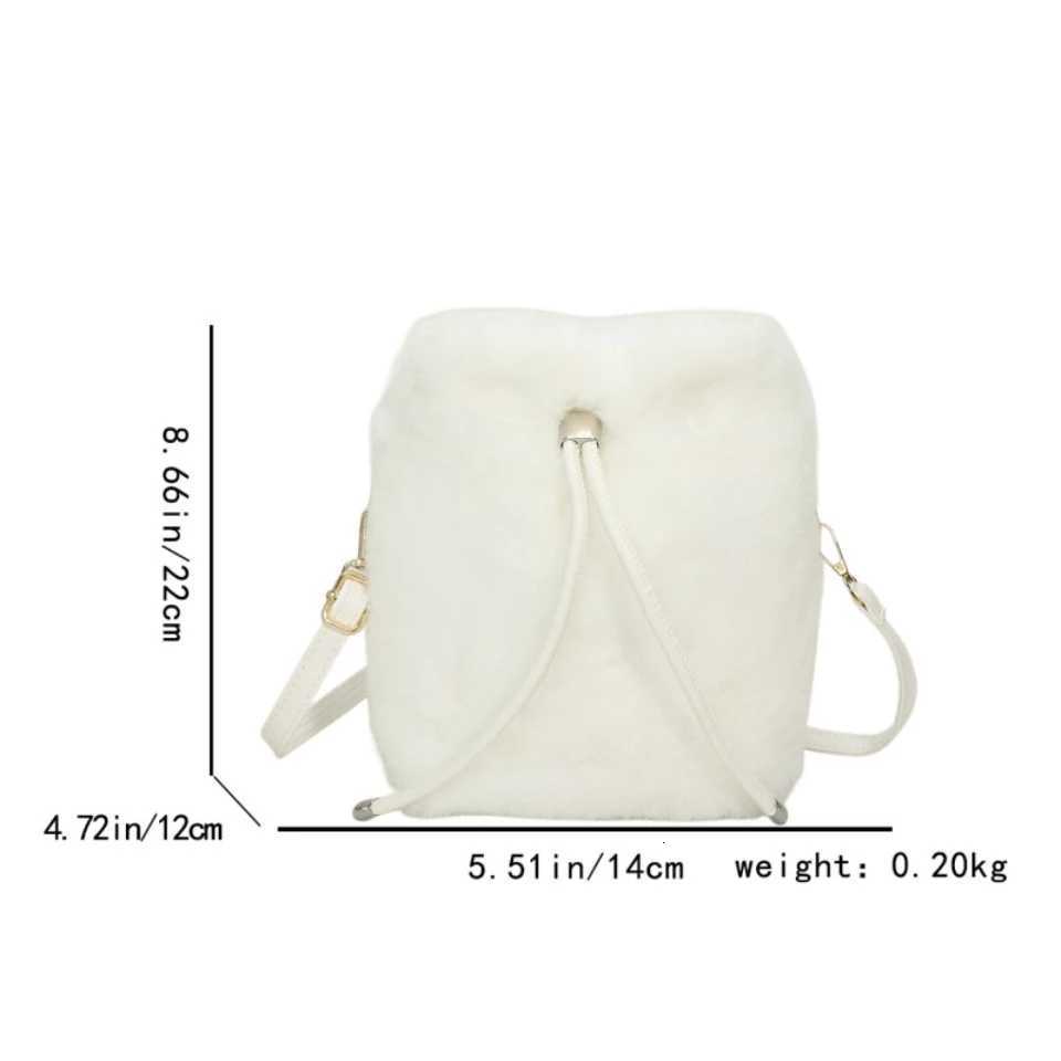 Faux Fur Crossbody Bag for Women Large Capacity Winter Plush Shoulder Bag Cell Phone Purse Fashion Soft Travel Bag LadiesT251213