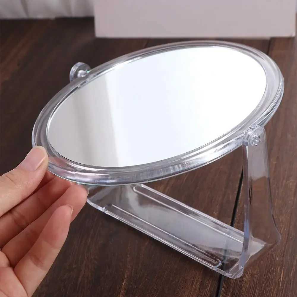 Foldable Desktop Makeup Mirror 360 Degree Rotating Princess Mirror Portable With Stand Square Round Mirror HomeT251213