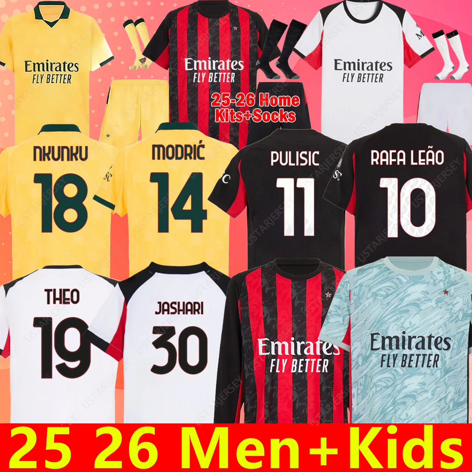 25 26 125th GIMENEZ soccer jerseys PULISIC JOAO FELIX RAFA LEAO MODRIC football shirt fourth 4th men and kids uniforms 2025 2026 LOFTUS-CHEEK THEO JASHARI NKUNKU RICCI