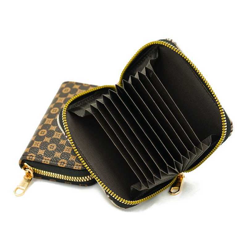 Presbyopia Organ Card Holder Checkerboard Cpact Fiable Large Capacity Coin Purse Y251213