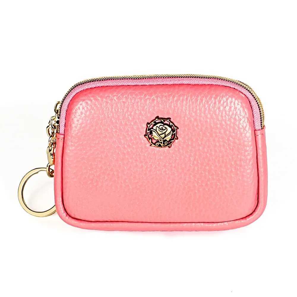 Simple Genuine Leather Wen Coin Purse Double Zipper Small Purse Wallet Mini Purses Y251213