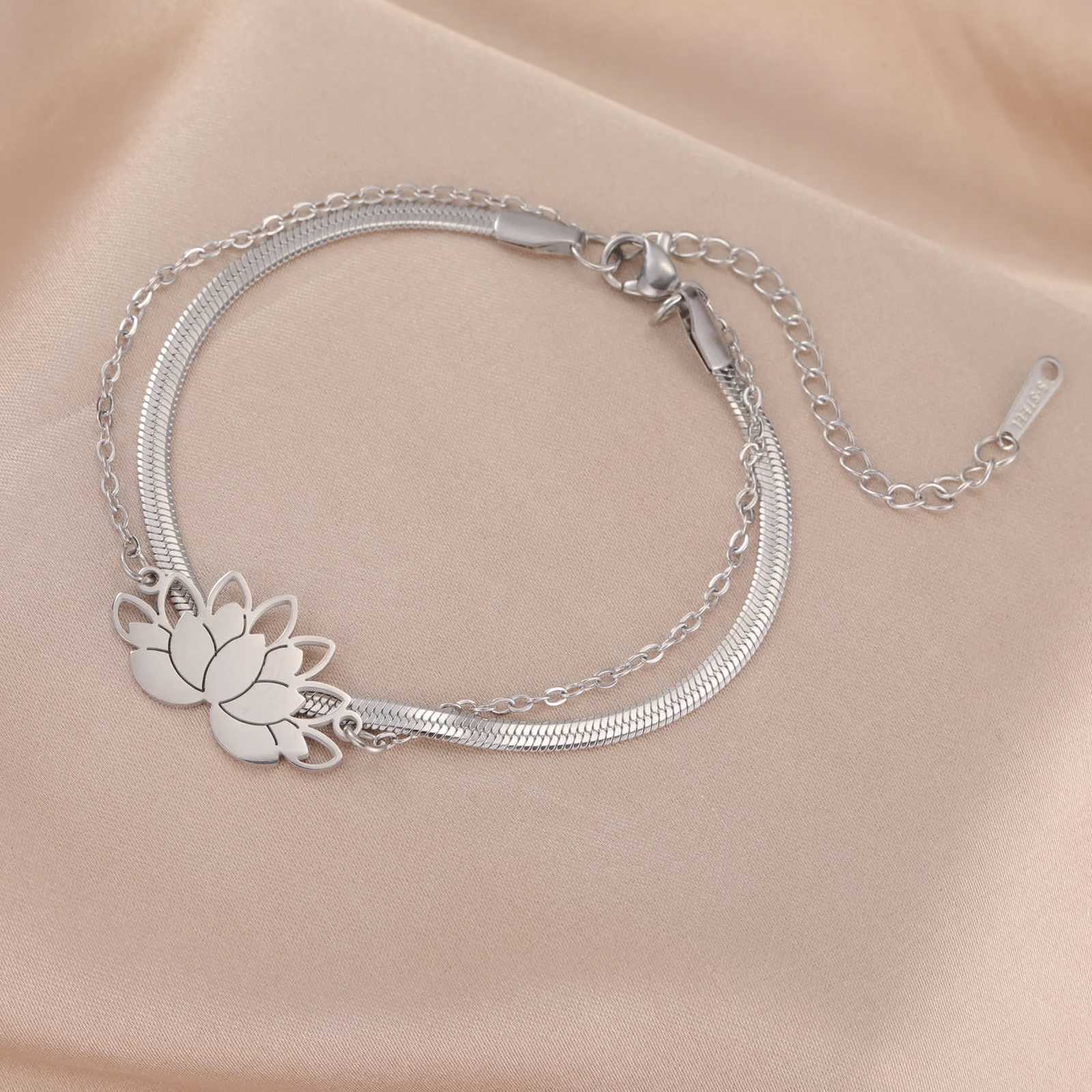 Hollow Lotus Pendant Stainless Steel Womens Buddhist Talisman Romantic Jewelry Couples Anniversary Gift M251213