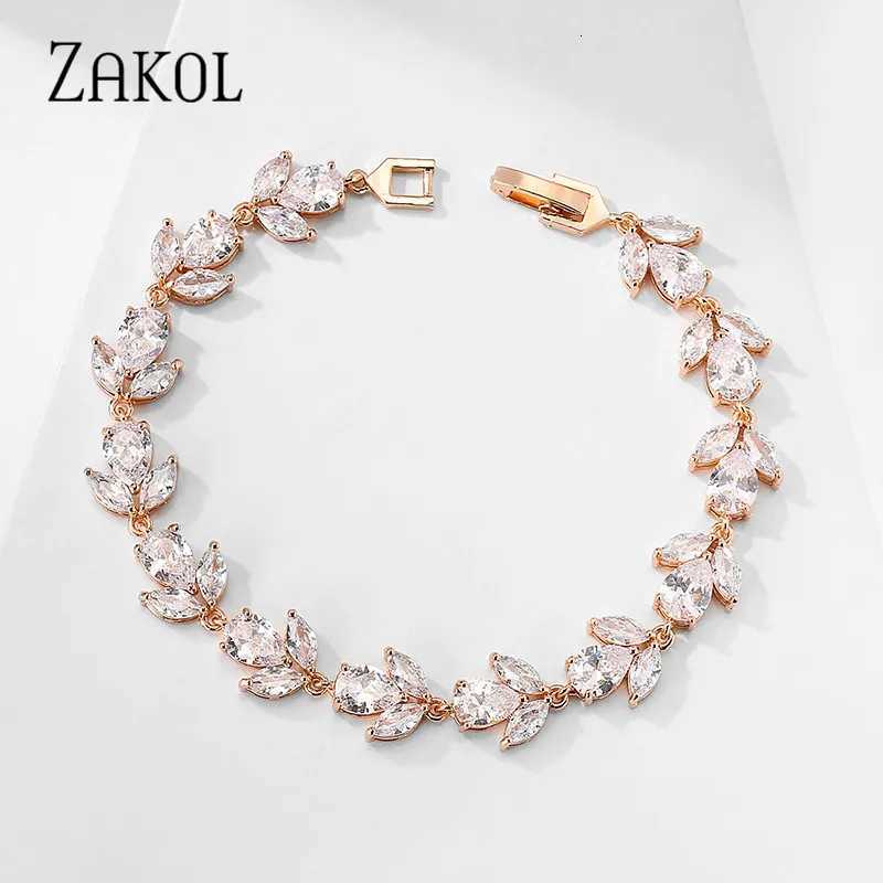 ZAKOL Trendy Cubic Zirconia Bridal s for Women White Gold Color Charm Bangles Clear Crystal Wedding Jewelry BP2178 M251213