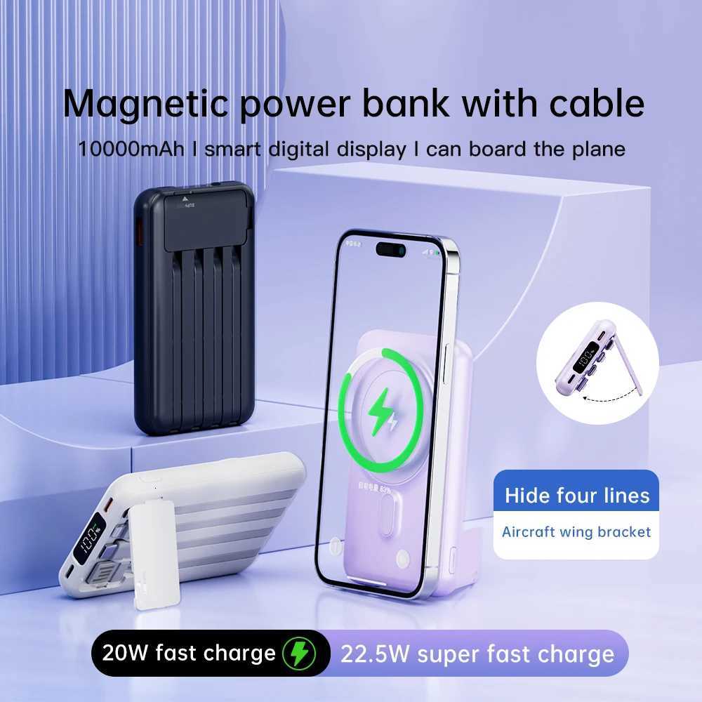 Portable Back Backup Battery Mafe Powerbank Power Bank for iPhone Wireless Phone Charger for iPhone 16 15 14 13 12 H251213