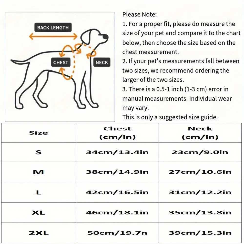 Dog Collar Dog Breast-band Double Strap for Pets Chest Suit Neck Harness Accessories Large Big Tactical Vest Puppy Harness M251213