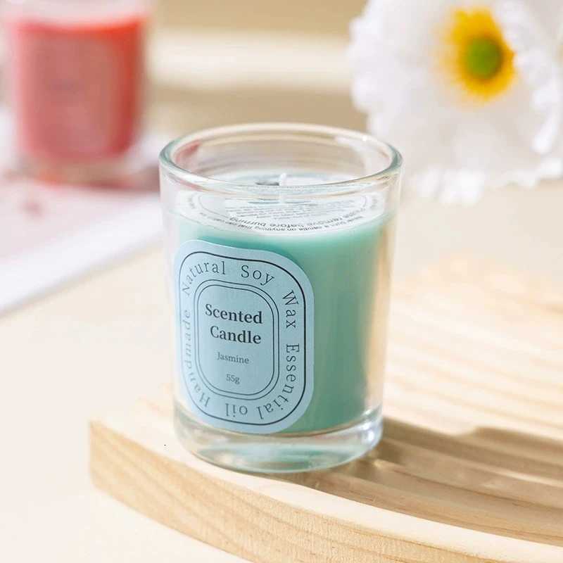 1Pc Dopamine Soy Wax Scented Candle - Colorful Cup Lavender Jasmine Lemon Aromatherapy Home Bedroom Decor Valentines Day Gift H251213 W260303