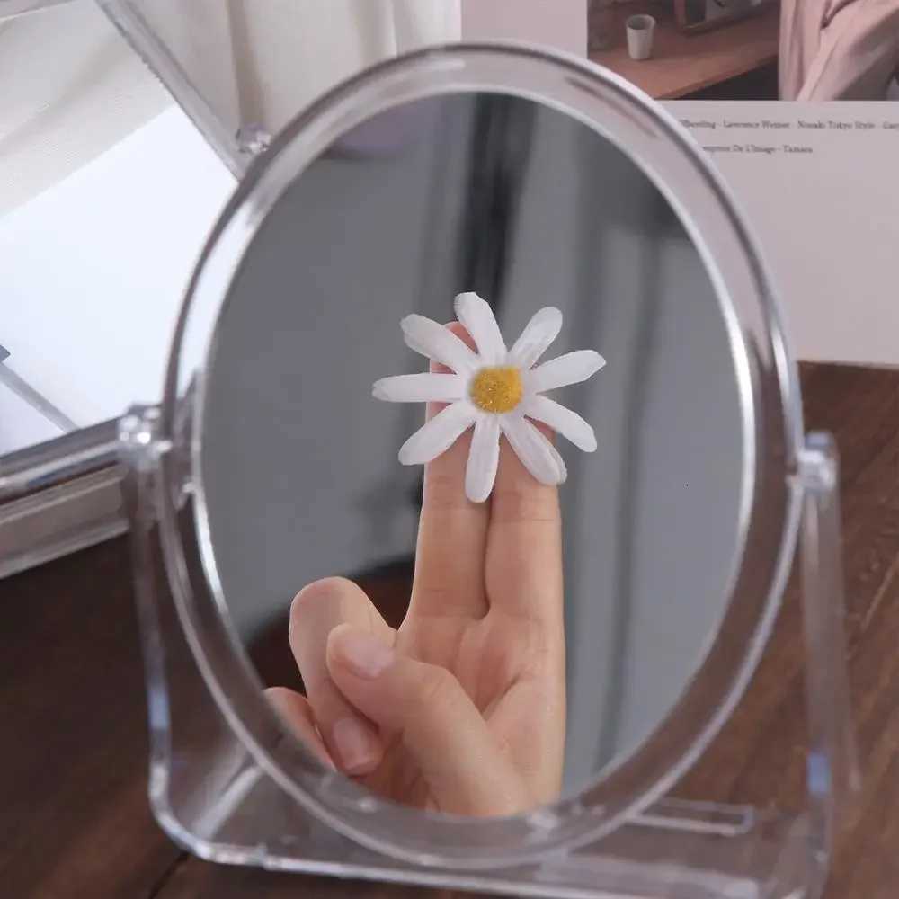 Foldable Desktop Makeup Mirror 360 Degree Rotating Princess Mirror Portable With Stand Square Round Mirror HomeT251213
