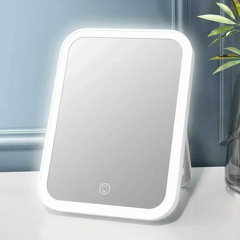 LED Touch Screen Makeup Mirror Folding Lighted Vanity Mirror 90 adjustableCosmetic Mirror Travel for Women GirlsT251213