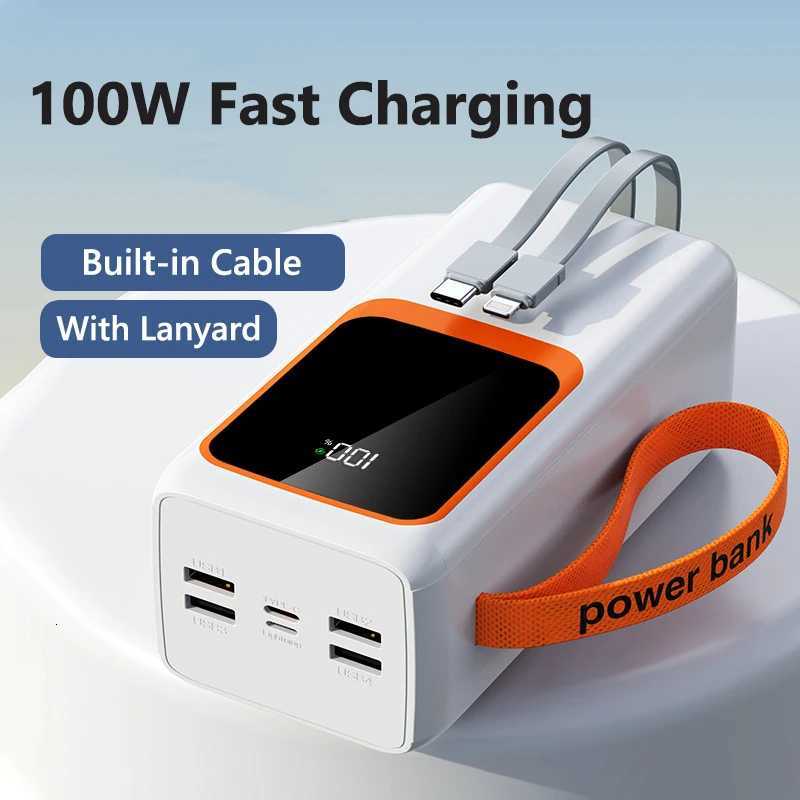 50000mAh Large Capacity Power Bank 100W Fast Charging Portable Laptop Powerbank External Spare Battery for iPhone H251213