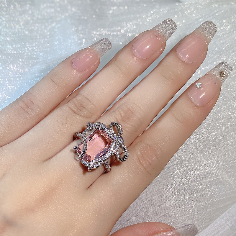 Luxury Brand Designer Jewelry New Classic Style Micro Inlaid Zircon European Gemstone Ring Beautiful Fashion Women's Accessories Trendy Versatile - view 8