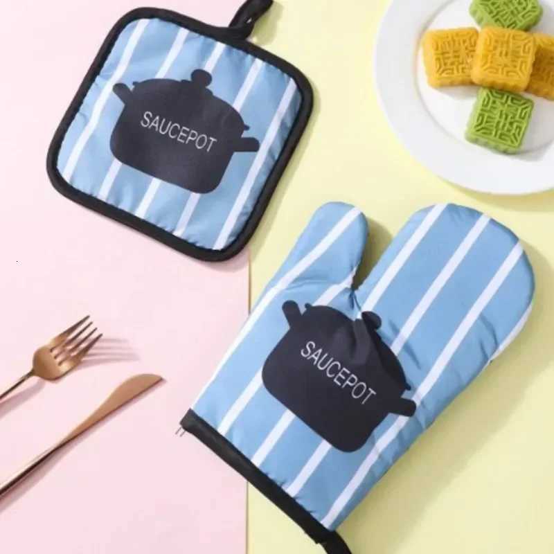 Kitchen Baking Cooking Accessories Print Oven Mitt Glove Pad Washable Microwave Pizza Anti-Hot Insation Mat Kitchen Decor H251212