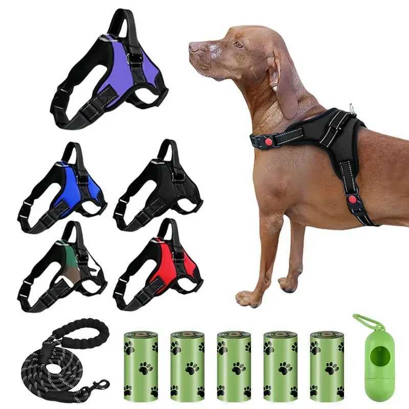 Dog Harness Leash Set Adjustable Pet Chest Strap For Small Medium Dogs Outdoor Dog Walking Chest Strap Pets Supplies M251213