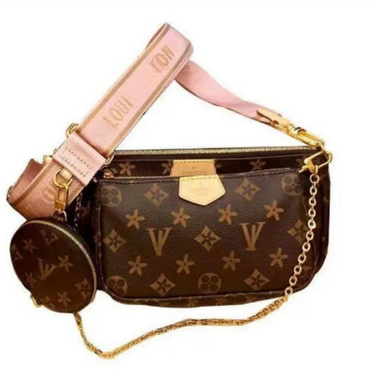 designer luxury handbags purses Women favorite mini pochette 3pcs accessories crossbody bag fashion shoulder bags 6 colors straps