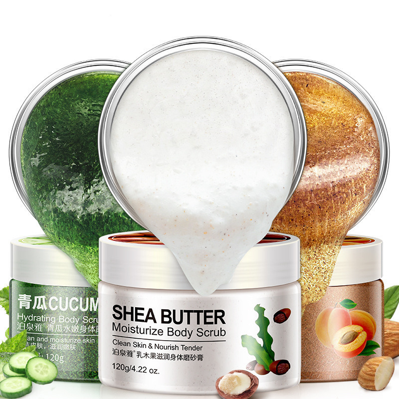 Shea Butter Exfoliating body scrub Exfoliant Cream Moisturizing Smoothing Remove Dead Skin Exfoliator Skin Care 240627