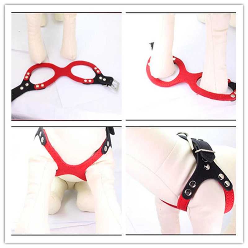 New Pet Dog Harness Soft Leather Dog Harness Leash Cute Glass Pattern Harness Attaching Strong Leash For Different Breeds S M L M251213