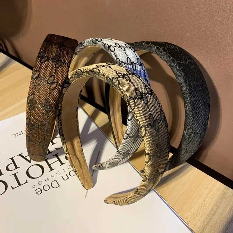 Korean Version Classic Grid Sponge band for Wen High Crown Elevation Design Retro Hair Accories for Face ing Y251213