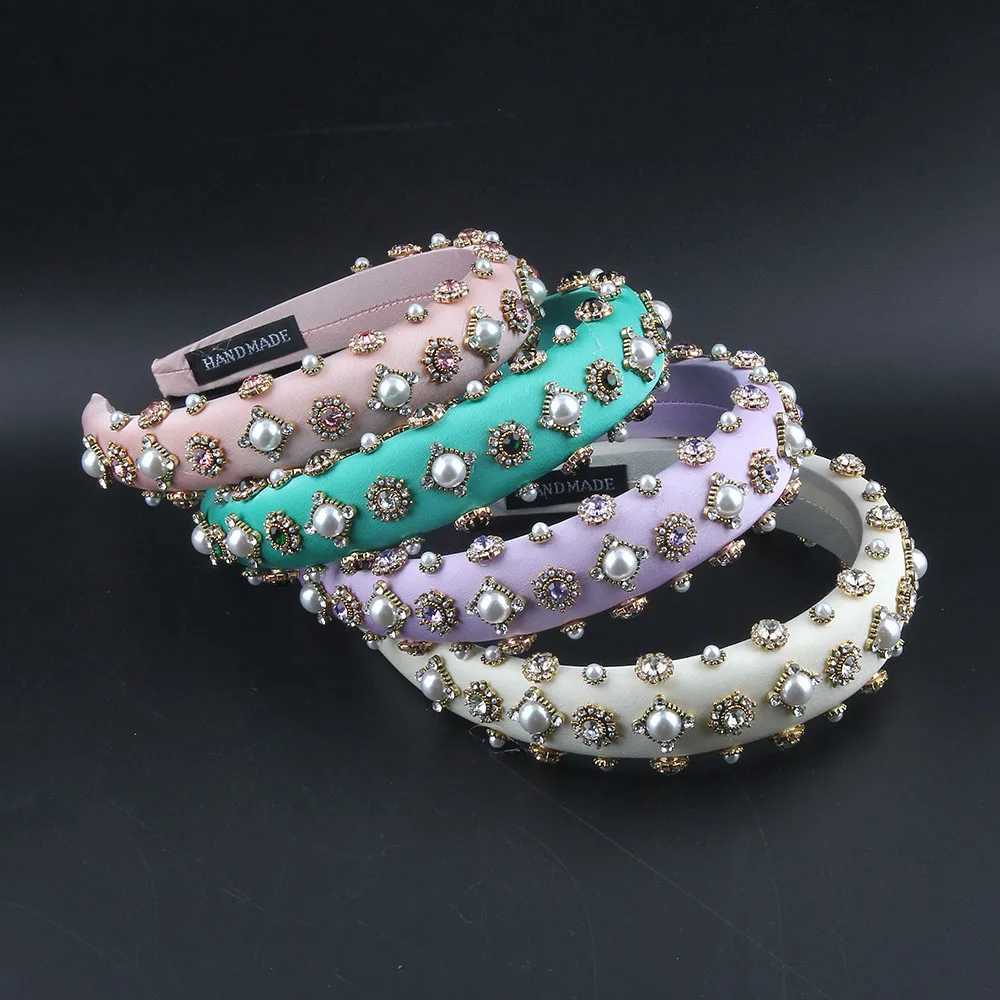 Baroque Padded Hair Bands Bridal Hair Accor Tunning High-Top Shiny Hair Accory Luxurious Hair Accories For The Ball 79 Y251213