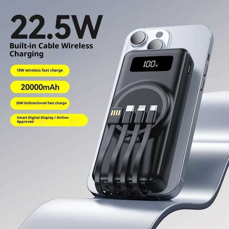 225W fast power bank 10000 mAh magnetic wireless charging mobile power ply power bank portable H251213