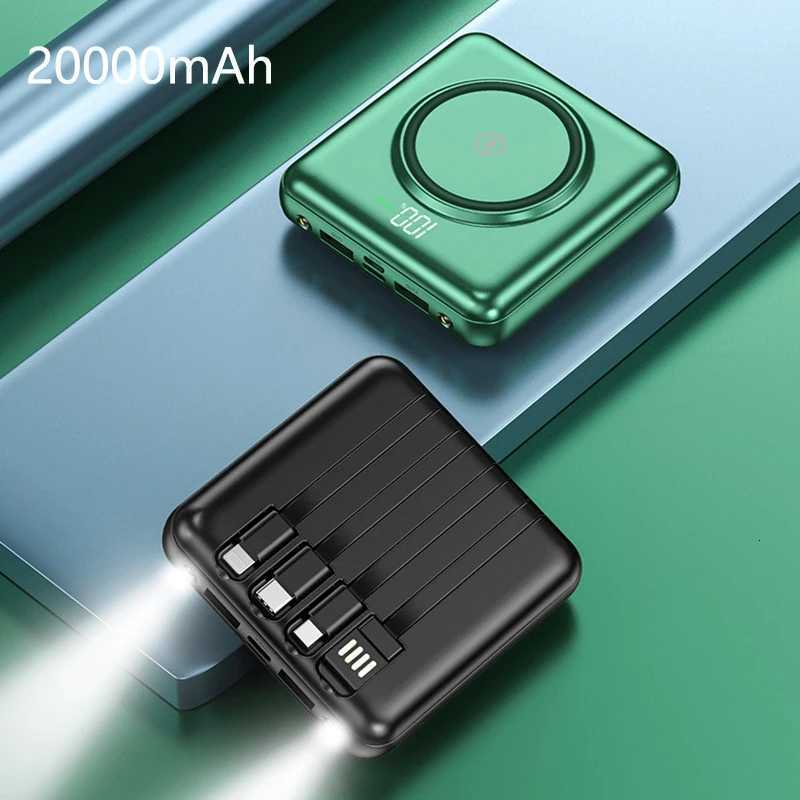 20000mAh mini Wireless Power Bank Built in Cable Portable Charger Powerbank for IPhone 16 15 S24 S23 H251213
