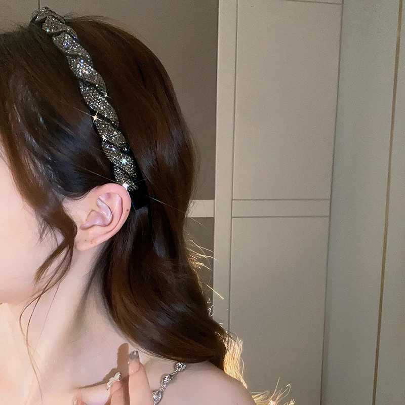 Leaves Square Geetric Rhinestones Imitation Pearl Sier Color Haiands for Wen Simple Versatile Temperament Accory Y251213