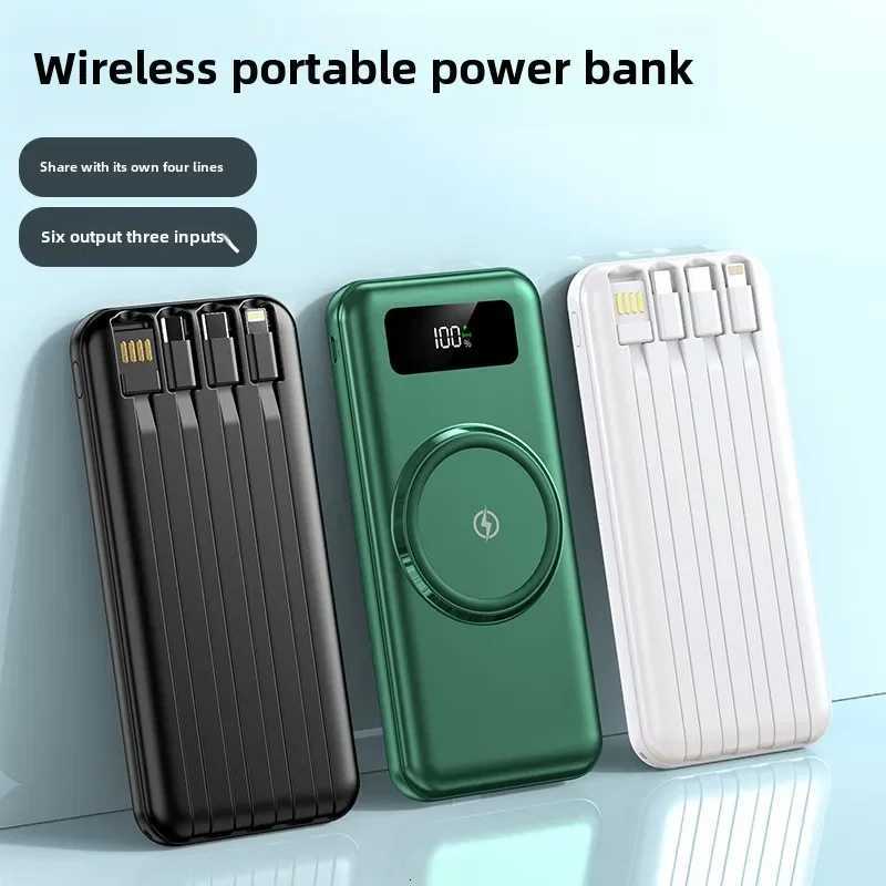 BCAK New Gift Mobile Power ply Wireless Fast Charging Large MAh Large Capacity Sharing Own Cable Power Bank H251213