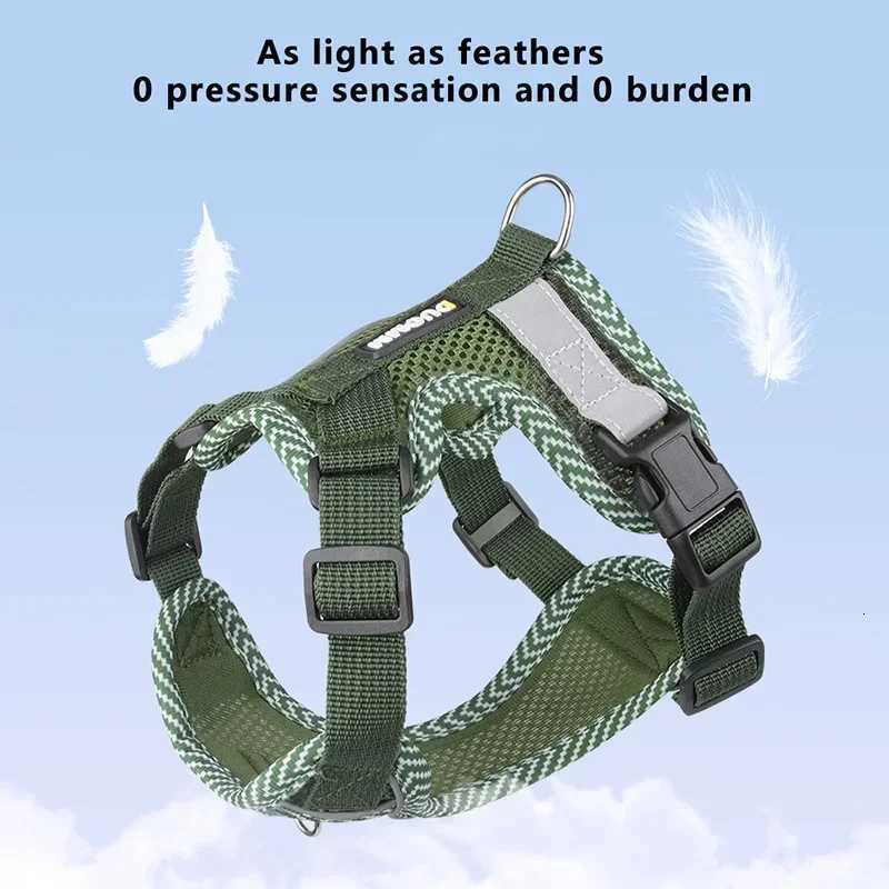 Pet Dogs Harness Comfortable Breathable Chest Back Straps for Small and Medium-sized Dogs Cats Pets Outdoor Reflective Harnesses M251213